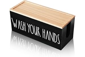 CHONIC Paper Towel Dispenser, Farmhouse Paper Towel Holder with Lid for Bathroom Kichen Home Commercial, Wall Mount or Countertop for Multifold, C Fold, Z fold, Trifold Hand Towels (Black)