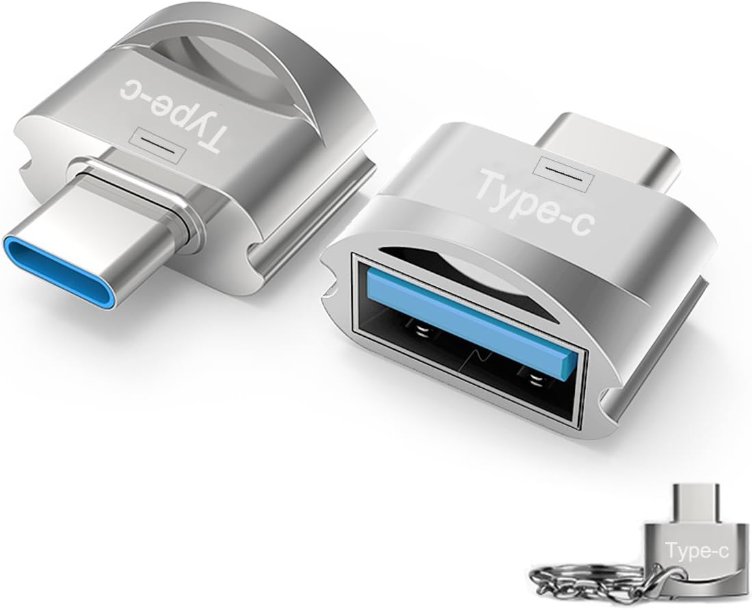 Urbetter Mini USB Type C to USB 3.0 Adapter, USB C Adapter [2 Pack] for MacBook Pro 2017/2016, Google Chromebook Pixelbook, Samsung Galaxy S9 S8 S8+ Note 8, Google Pixel 2/2XL
