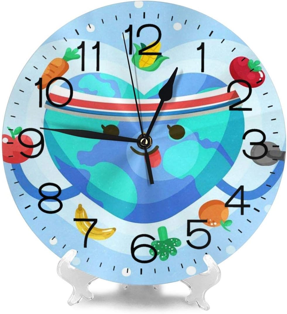 Amazon Co Jp インテリア 掛け時計 地球ハート 壁掛け時計 丸い 飾る時計 連続秒針 サイレント ウォールクロック デジタル コンパクト ウォールクロック 部屋 客室 教室 部屋装飾 贈り物 新築 開業 ホーム キッチン