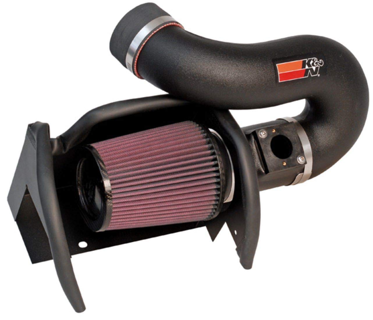 K&N Cold Air Intake Kit with Washable Air Filter:1999-2005 Porsche (911, 911 Carrera) 3.4/3.6L H6, Black HDPE Tube with Red Oiled Filter, 57-7000