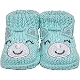 Shag Wear Infant Baby Animal Booties Mint Green Soft Socks for Newborns Unisex