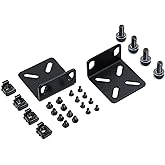 PhyinLan Rack Mount Kit Universal 1U Rack Ears with Adjustable Holes Distance, Compatible for Most Cisco, NETGEAR,Dell, D-Lin