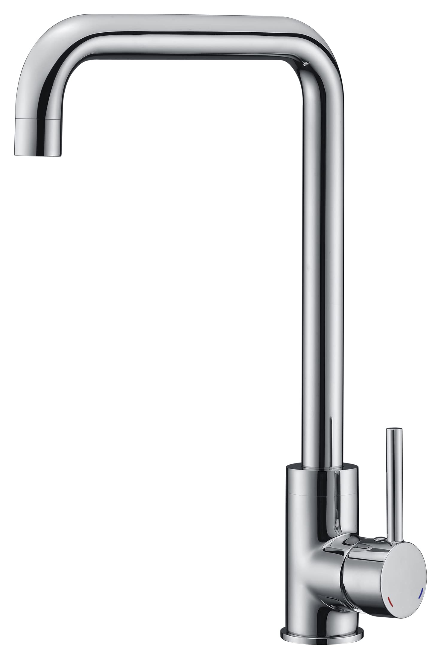 Edouard Rousseau - Kiloo Sink Mixer Tap - Flow Reducer Aerator, Quick Hand Clamping Nut - 354 (Height) x 206 (Projection) mm - Chrome