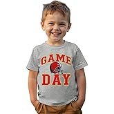 Football Shirt for Toddler Boy Girl Funny Game Day Graphic T-Shirt Kids Sports Fans Summer Short Sleeve Tee Tops