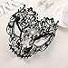 Sexy Skull Face Masquerade Masks Mardi Gras Costumes with Rhinestones (Black)