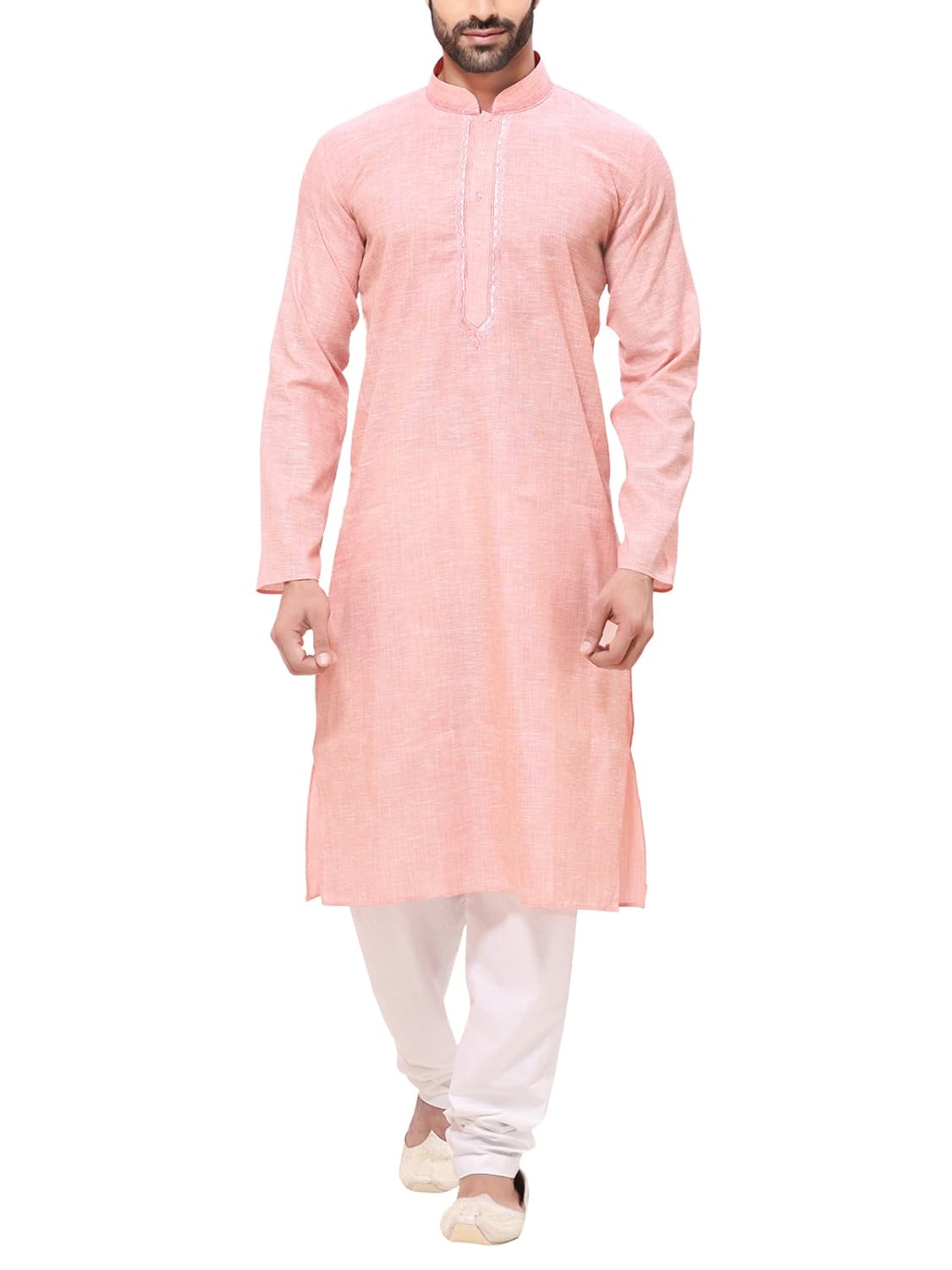 Buy RG DESIGNERS Men's Cotton Kurta Pajama Set (10621PeachKurta Pajama