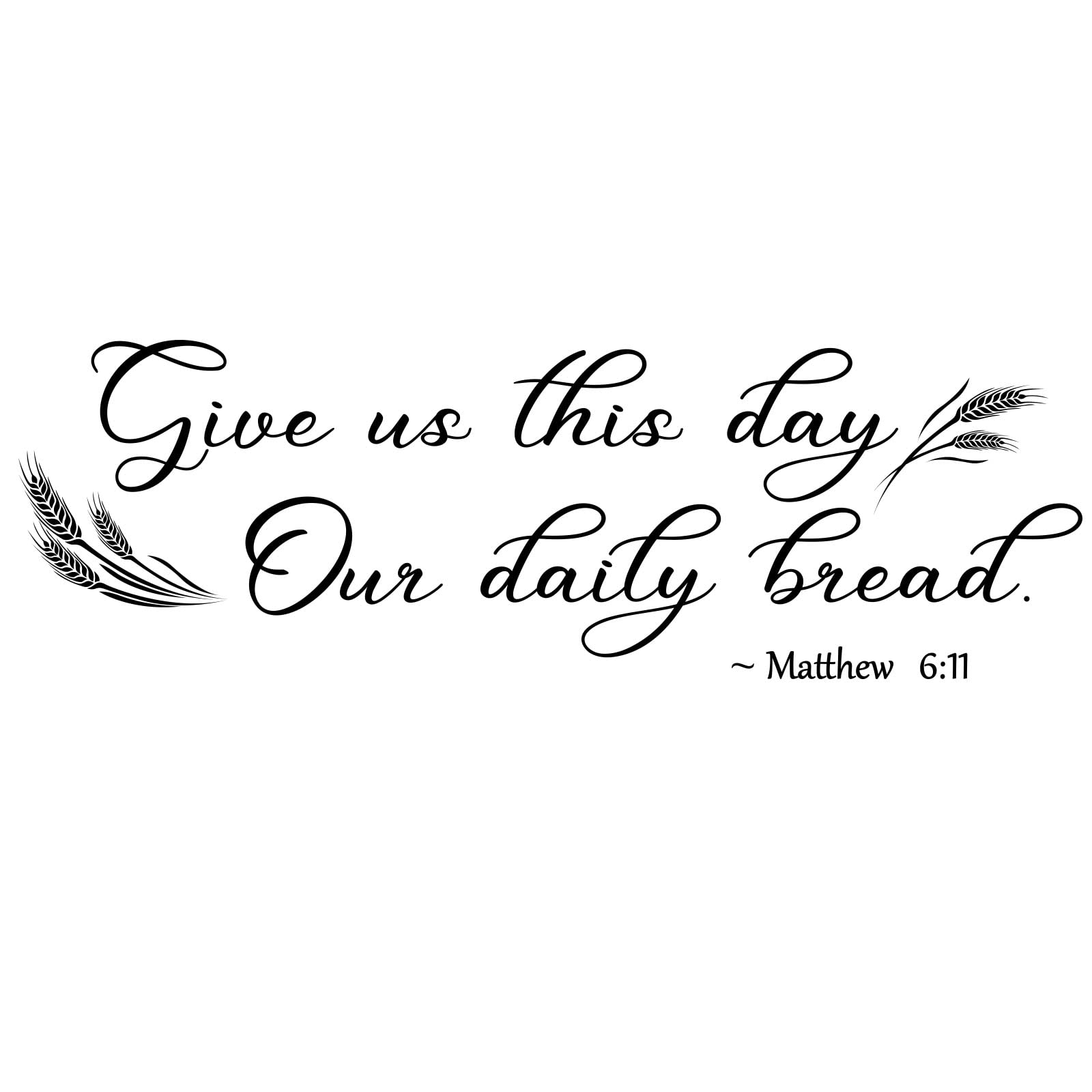 PLIGREAT Bible Verse Quotes Wall Stickers for Kitchen Dinning Room Christian Living Room Bedroom Removable Vinyl Wall Sticker Wall Decorations Home Indoor Wall Art Decor