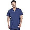 Cherokee Women and Men V-Neck Scrub Top with 3 Pockets 4876