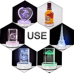 IFOLAINA LED Light Base Lighted Display Stand for
