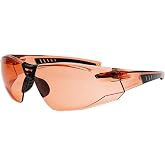 BRADDELL FL-41 Rose Tinted Wrap Around Sports Safety Glasses for Migraine Light Sensitivity, Eyestrain and Fluorescent LED Glare (Pro MEDIUM)