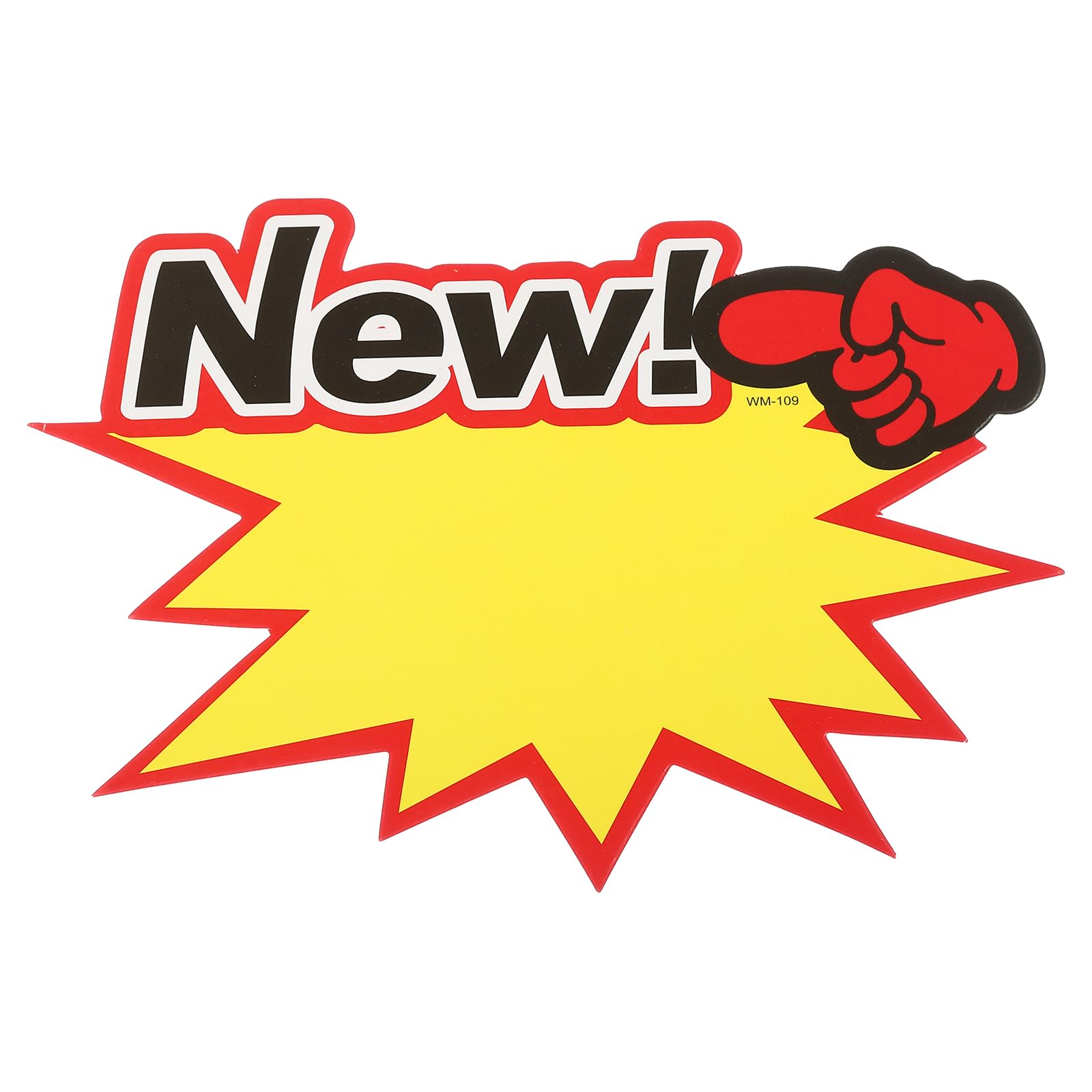 PATIKIL 80pcs Star Burst Signs, 7x5.5in Blank Star Burst Signs Price Tag Stickers Pricing Tags Fluorescent Neon Paper for Sign Retail Store Vehicle, Forefinger New!