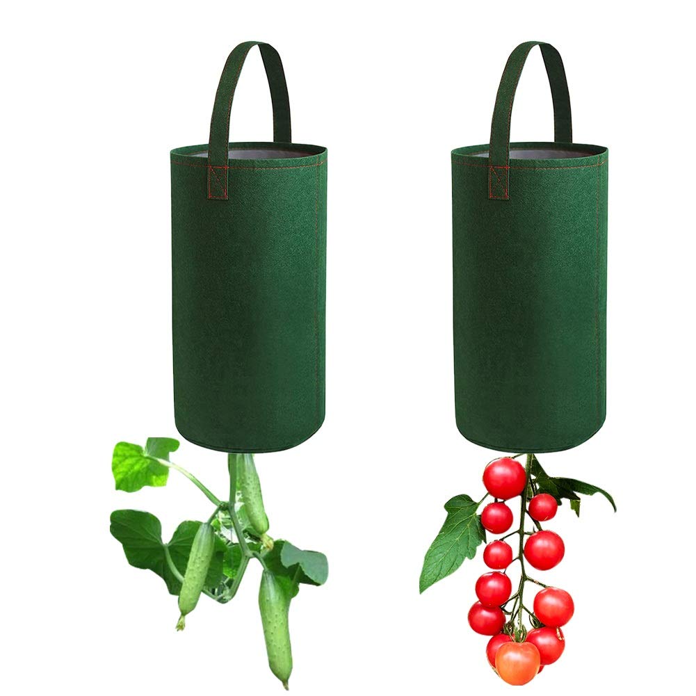 Surenhap Felt Hanging Planter, 22*38cm, for Indoor/Outdoor, 2 Pieces, Breathable, Tomato Planter Bag