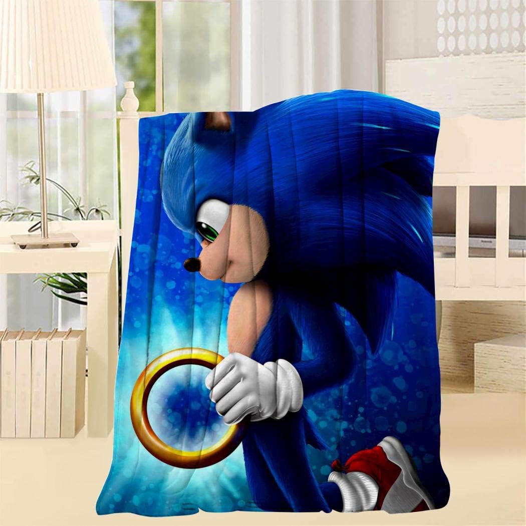 Guakes So-nic The He-dgeHog Blanket Home Decorative Lightweight Cozy Bed Soft and Warm Plush
