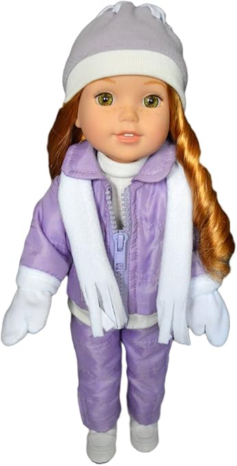 Amazon.com: My Brittany 's morado Snowsuit para Wellie WISHER muñecas, purpurina niña muñecas y corazones para corazones dolls- 14 inch ropa de muñeca: Toys \u0026 Games