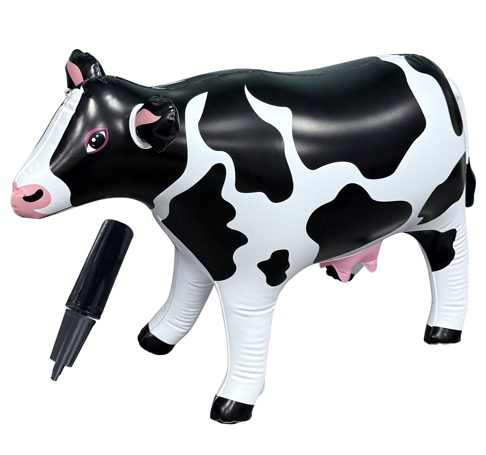Photo 1 of 37" Long Inflatable Cow for Inflatable UFO 22" Tall Giant Cow Blow Up Decorations Animals Theme Outdoor Party Indoor Decor