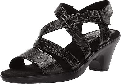 easy street black sandals