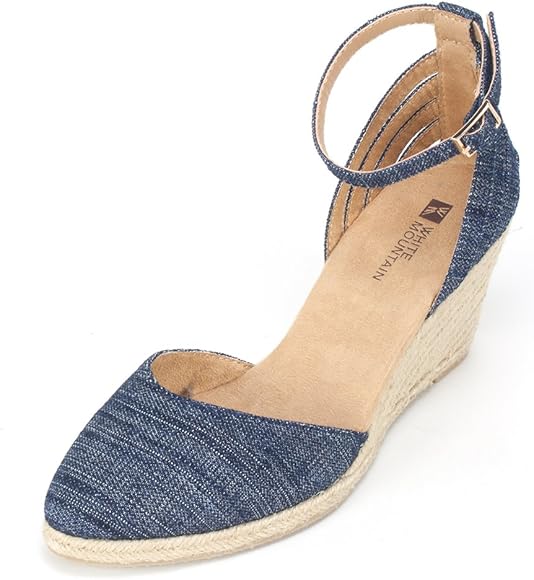 white wedges amazon