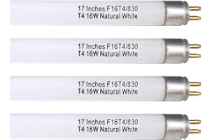 Celiwace F16T4 17 Inch Fluorescent Light Bulb 16W for Furnlite FC 952, T4 16 Watt Fluorescent Tube for Westek 20125 FA200WBC, Warm White G5 Base 4 Pack
