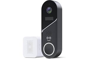 Geeni Halo 3MP Smart Video Doorbell Camera – Battery Powered or Hardwired Surveillance – Includes Plug-in Chime, 2K HD Video,