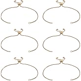 Pandahall 20Pcs 9” Adjustable Slider Bracelet 18K Real Gold Bracelet Chains Box Chain Slider Extender Chains with Rhinestones Ends for Women Valentine’s Gift Jewelry Making