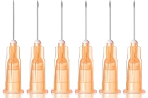 LUXIBOLL 25 Gauge 5/8 Inch Luer Lock Needle, Pack of 100 Industrial Accessories 16MM Needles for Lab, Plant, Measuring 25G Individually Packaged