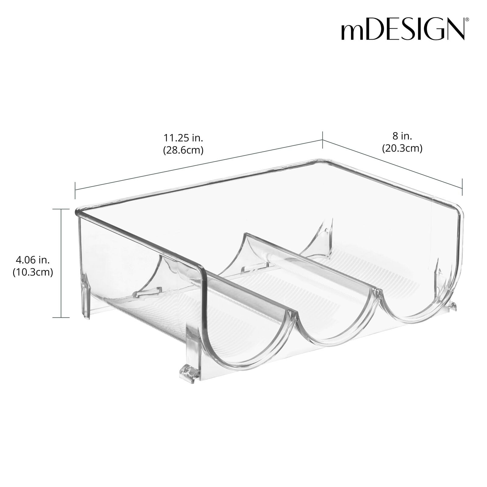 Mua mDesign Stackable Plastic 3 Bottle Refrigerator Wine Rack - Kitchen ...