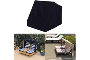 Izzybang Outdoor Chaise Lounge Cover for KidKraft Wooden Double Chaise Lounge Waterproof Heavy Duty Kids Pets Patio Pool Chairs Covers