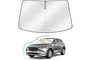 AUTOMIIM Windshield Sun Shade for Mazda CX5 2017-2025 - Upgraded Nano Materials Front Window Shade Cover for Mazda CX5, Foldable Sun Visor Protector Compatible with CX-5 Accessories Block UV Rays