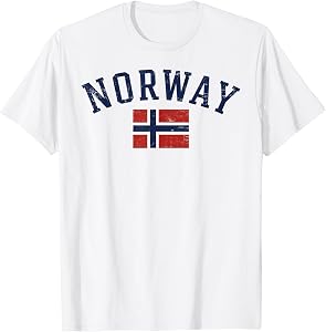 Norway Flag for Men Women Norwegian Scandinavian Pride Norge T-Shirt