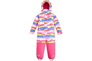Gogokids Kids Snowsuit One Piece Ski Suit for Boys Girls, Toddler Waterproof Winter Snow Suits Overalls for 3-9 Years
