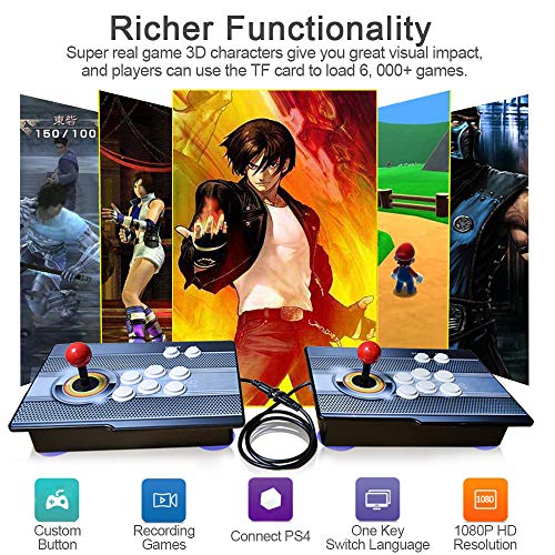 XFUNY Arcade Game Console 1080P 3D & 2D Games 2020 in 1 King of Fighters Pandora’s Box 3D 2 Players Arcade Machine with Arcade Joystick Support Expand 6000+ Games for PC / Laptop / TV / PS4