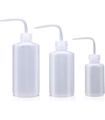 Pwshymi 3Pcs Bouteilles De Lavage De Tatouage En Plastique Style Courbé
