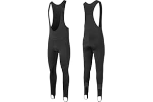 YKYWBIKE Cycling Bibs Men Thermal Bike Pants for Men Winter Cycling Bib Pants Fleece Padded Riding Tights Biking Stirrup Pant