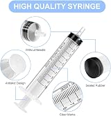 OFFCUP 20Pcs 10ml Plastic Syringes No Needle with Luer Slip Tip Refilling view 3