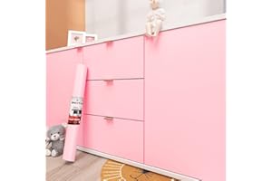 Decotalk Pink Peel and Stick Wallpaper Pink Contact Paper for Cabinets Removable Wallpaper for Bedroom Girls Shelves Decorative Wallpaper Self Adhesive Solid Color Wrapping Paper Matte 12"x120"