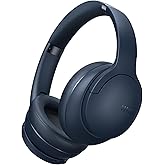 DOQAUS Over-Ear Bluetooth Headphones with 90-Hour Playtime, 3 Professional EQ Modes, HiFi Deep Bass & HD Mic for Extended Travel, Gym Workouts & Daily Use