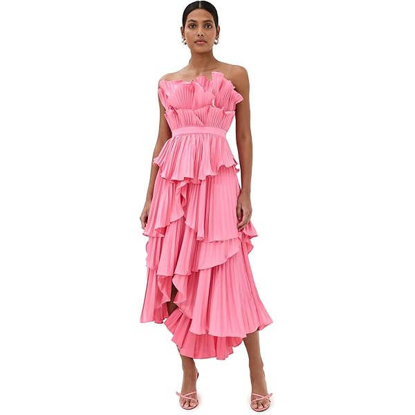 knee length dresses for ladies Janey Floral Halter Midi Dress main image 0