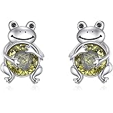 Frog Earrings Sterling Silver Frog Stud Earrings Animal Jewelry Gifts for Women
