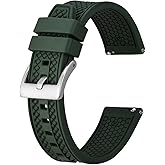 BISONSTRAP Watch Bands for Men, High Performance Fluororubber Watch Strap with Quick Release,18mm 20mm 22mm