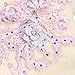 Blossom 3D Flower Applique, Beaded Sequins Flower LACE Patch Bridal Wedding Dress Embossed Beading Embroidery lace Appliques Motif Sewing Craft(Purple)
