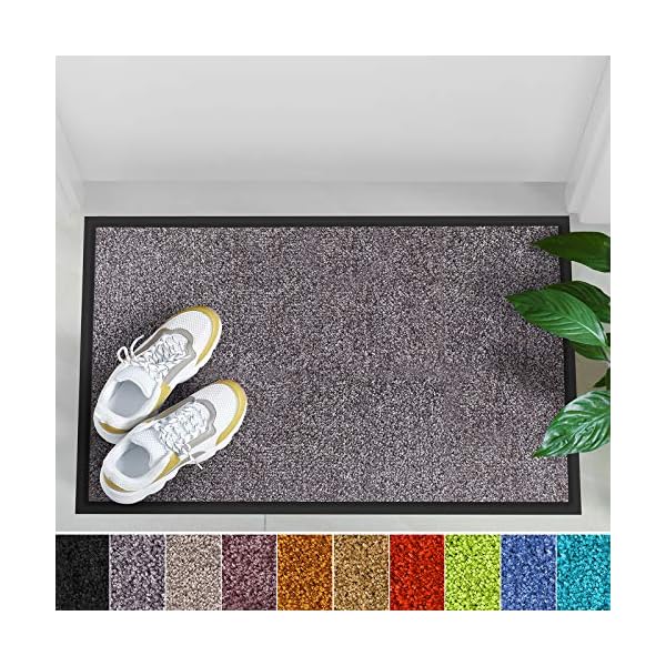 casa pura Dirt Trapper Mats Hypoallergenic, Dust Proof Front Door Mat