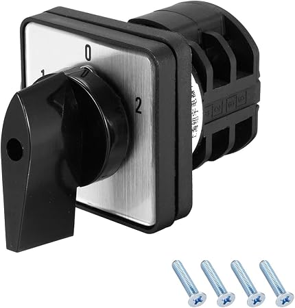 Lot 2 Commutateurs Rotatifs Sélecteurs 3 Positions DPST ON-OFF Maintenu 600V 10A - Montage 22mm