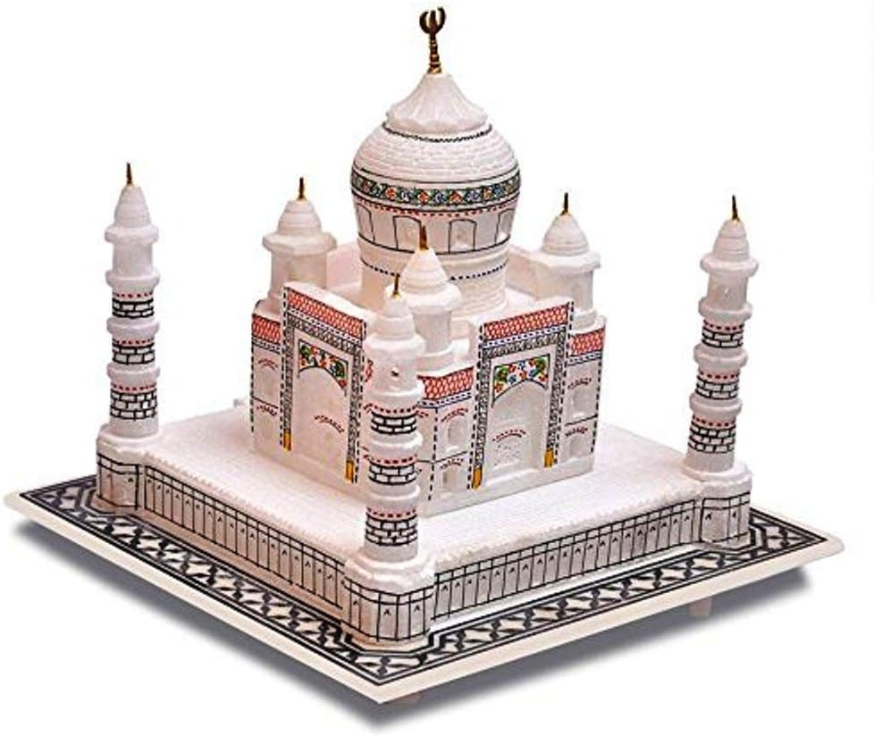 The Taj Fashion Italian Marble Taj Mahal Miniature, 6-inch, White
