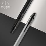 Parker IM Ballpoint Pen Black Lacquer Gold Trim Medium Point Blue Ink Gift Box view 6