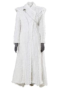 Manfu Game of Thrones Daenerys Targaryen Winter Outfit GOT Season 7 E6 Dragonstone Snow Kleid M