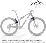 NICEDACK MTB Fender Front Rear Mudguard Carbon Pattern 20-29in Black Purple view 6