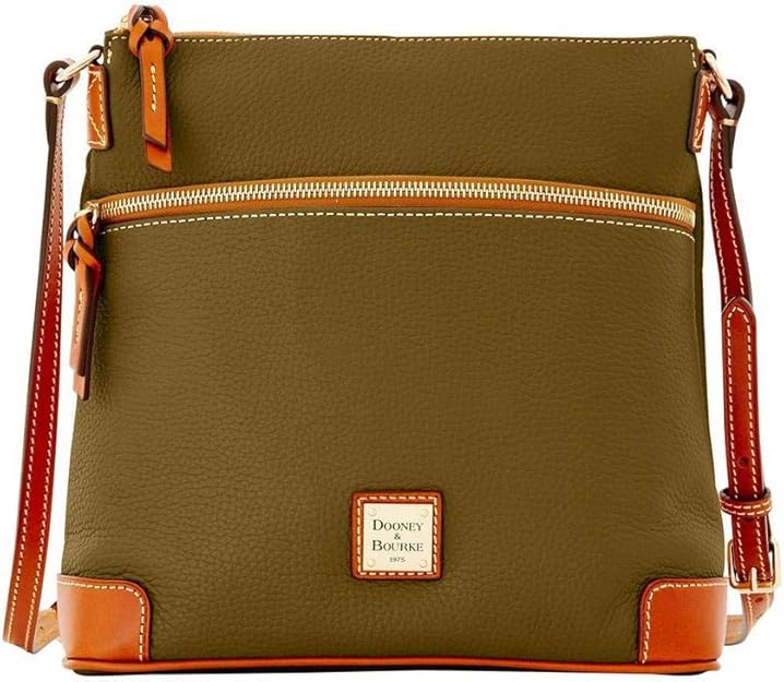 Dooney & Bourke Pebble Grain Crossbody Shoulder Bag Olive Handbags
