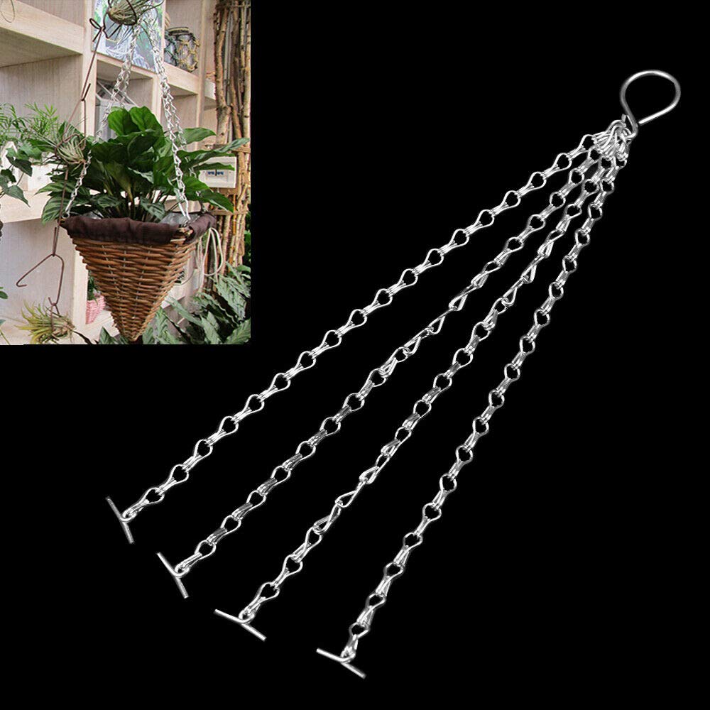 SWL-seller UK Stock 3x Easy Fill Spare Replacement 4 Strand Chains For 14" Hanging Basket