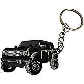 LSAUTO Car Keychain Compatible with Ford Bronco. Alloy Car Pattern Keychain. Key Accessory.
