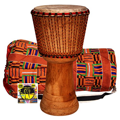 Djembe drum 12 inch (30 cm diam.) x 21 inch (53 cm hight) + protective